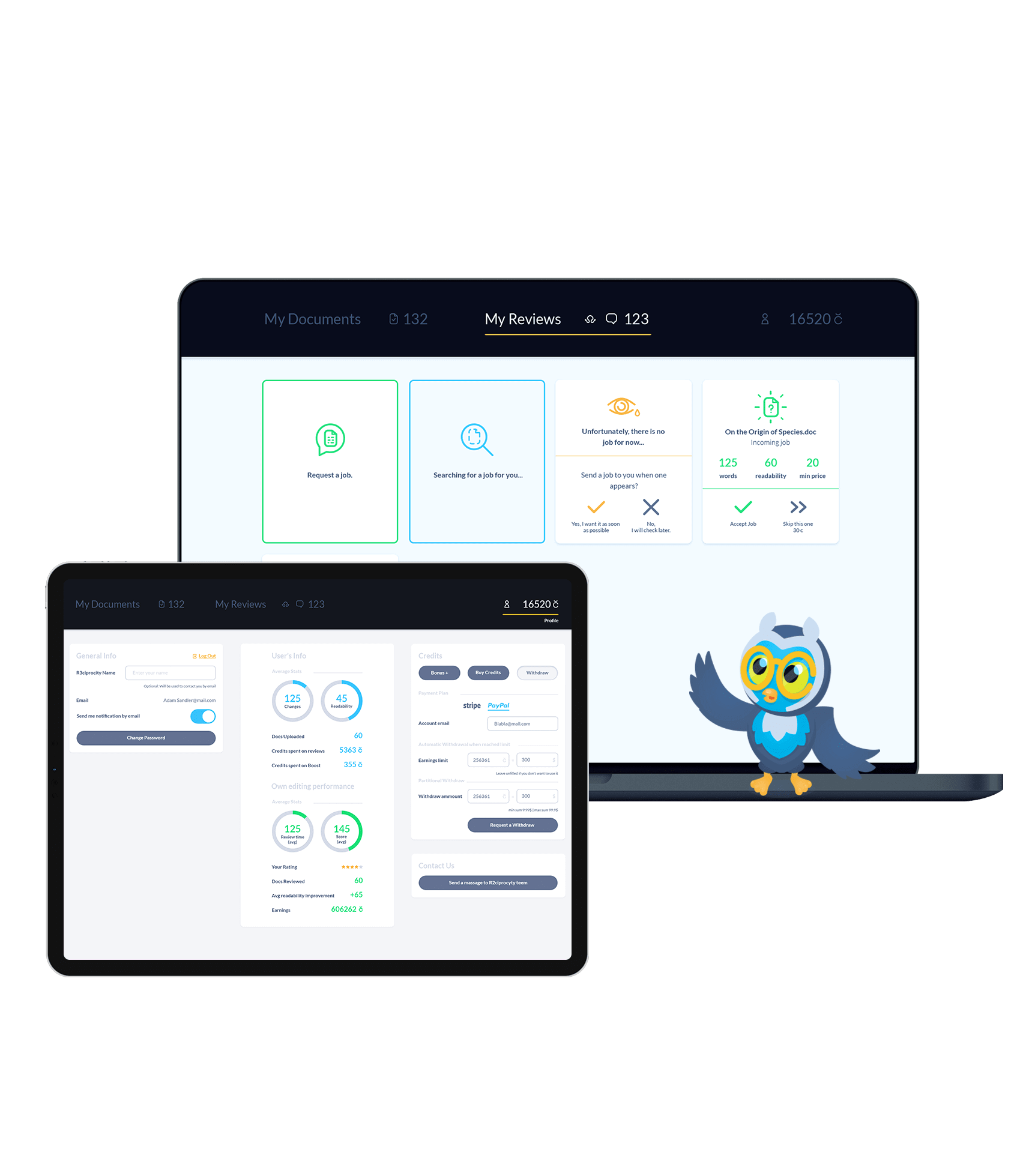 Web-based proofreading & editing platform