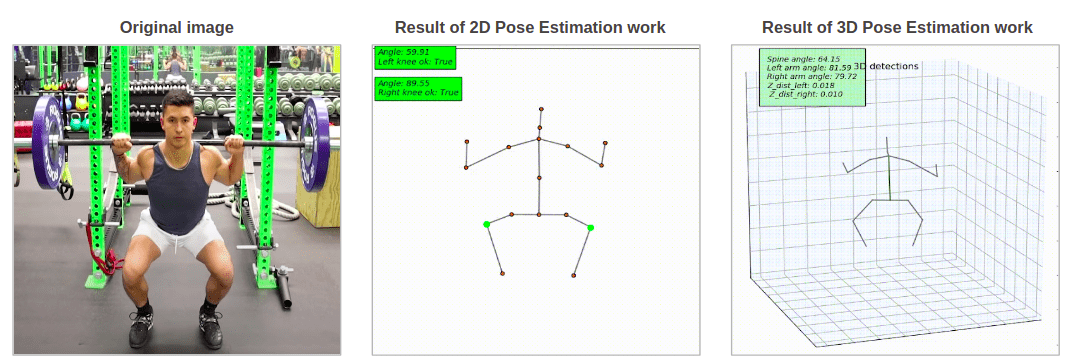 The difference between 2D and 3D pose estimation reconstructions