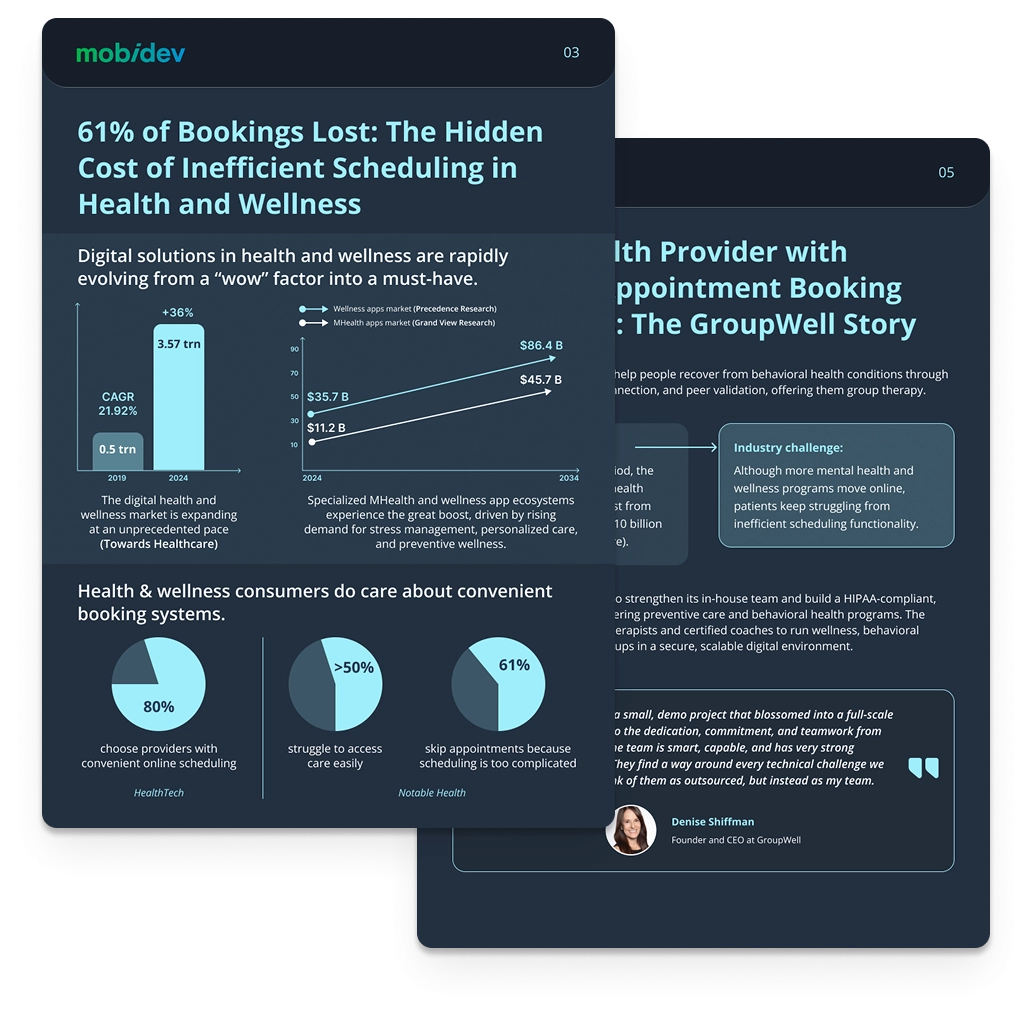 hipaa compliant appointment booking platform web use case page