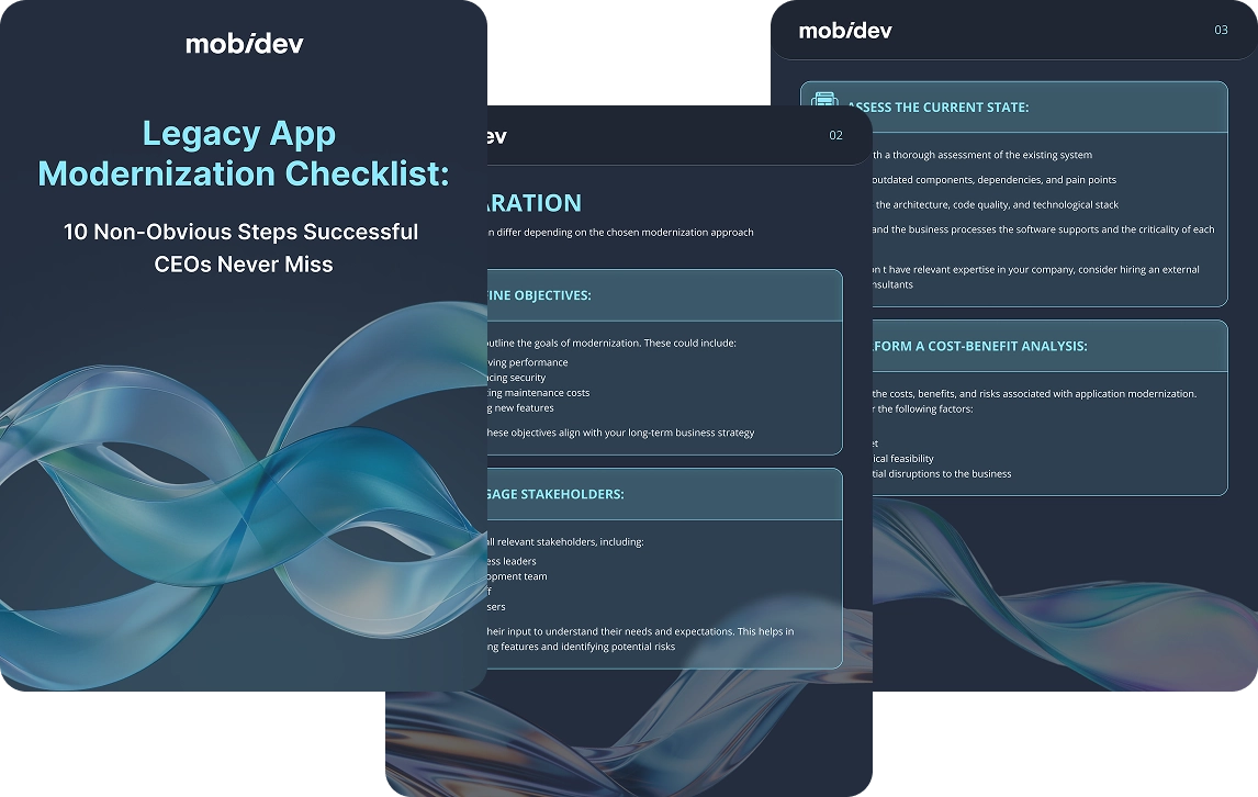 Legacy App Modernization Checklist Unobvious Steps Successful CEOs Never Miss Mobile