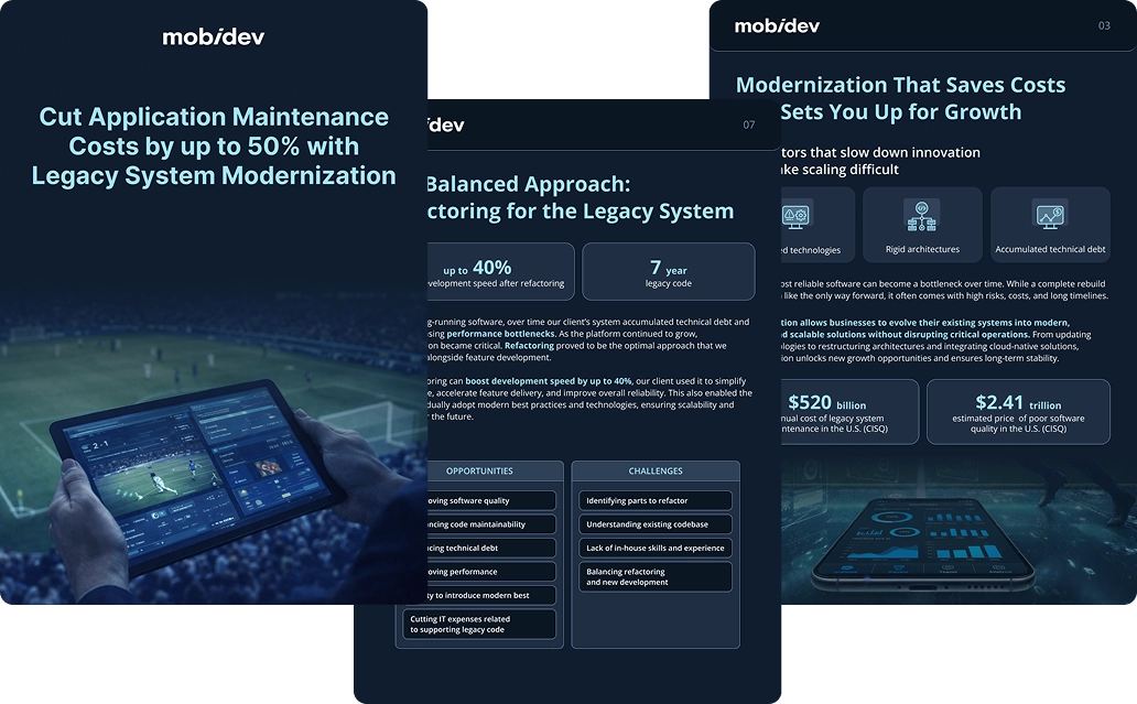 Sports Software Modernization Use Case: Preview